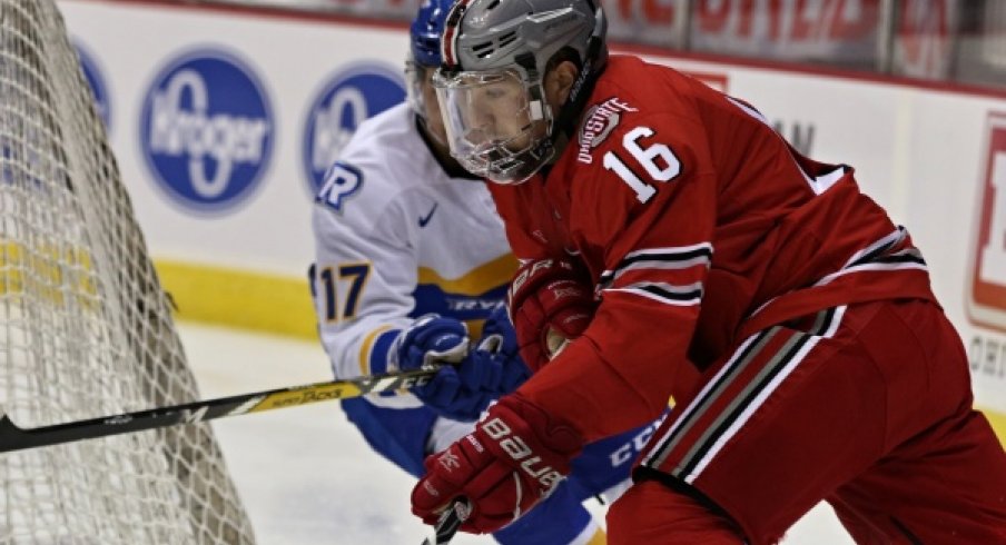 Matt Weis' three points led Ohio State men's hockey in its victory over Connecticut.