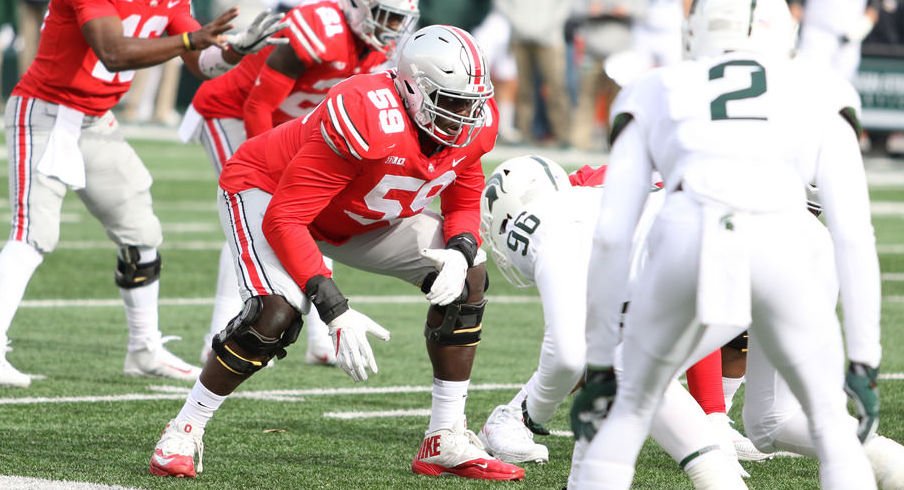 Isaiah Prince (59) and Ohio State's offensive line have performed well in 2017.