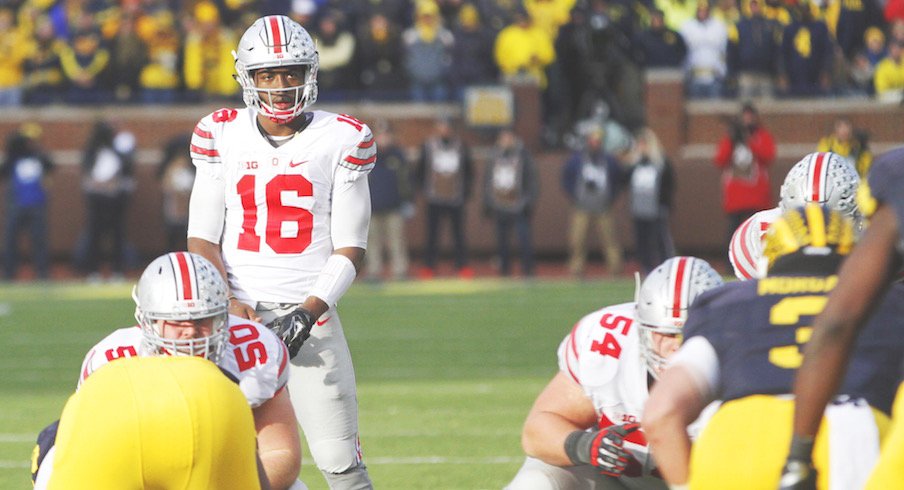 J.T. Barrett and the Buckeyes will look for another win in Ann Arbor on Saturday.