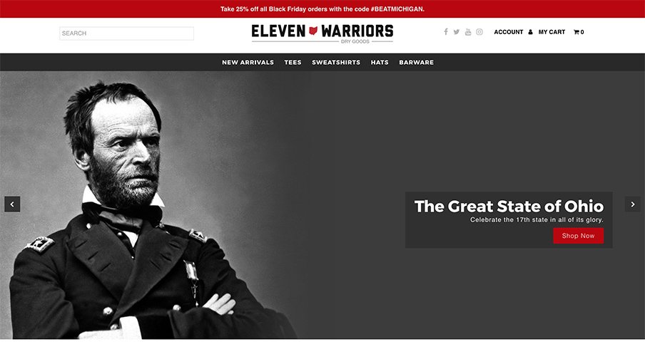 Welcome to Eleven Warriors Dry Goods v2.0
