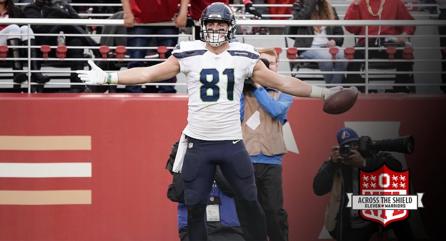 Nick Vannett scored his first NFL touchdown on Sunday.