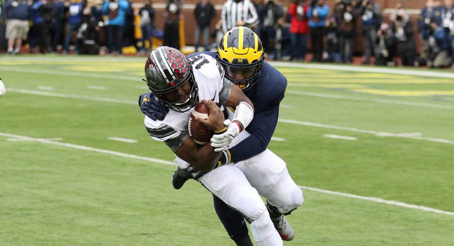 J.T. Barrett taken down against Michigan