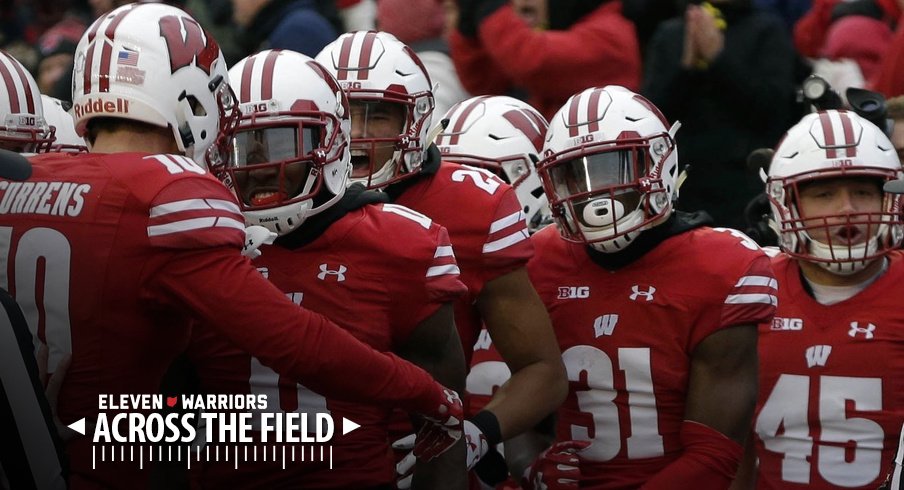 Wisconsin celebrates after a punt touchdown return by Nick Nelson earlier this season.