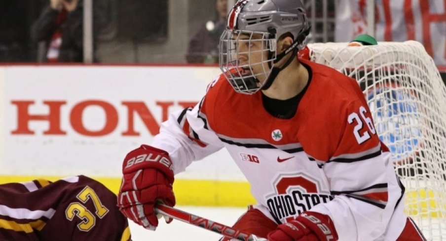 Mason Jobst netted career point No. 100 in the Buckeyes' win over Minnesota.