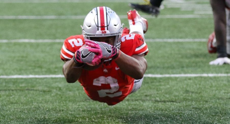 J.K. Dobbins is putting up numbers as a true freshman. (Photo: Joseph Maiorana-USA TODAY Sports)