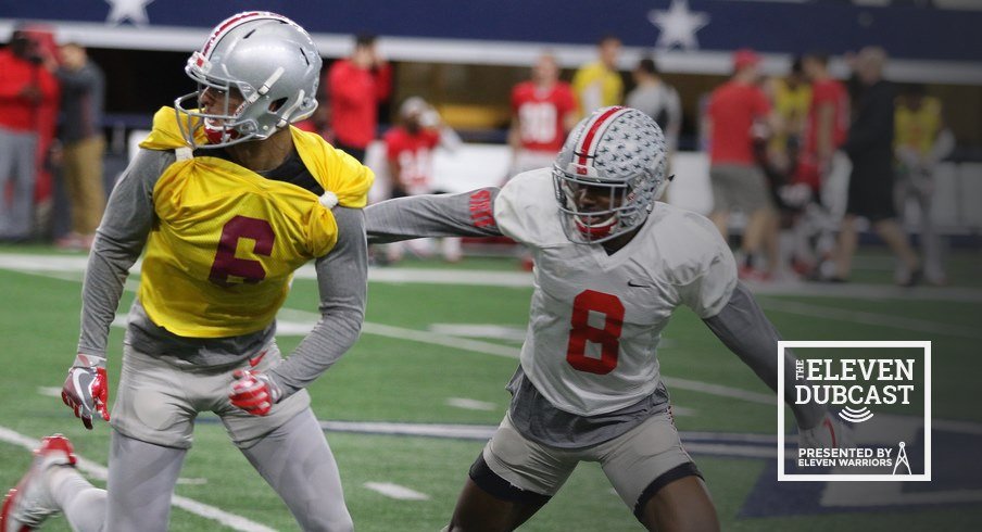 Ohio State practices in preparation for the Cotton Bowl