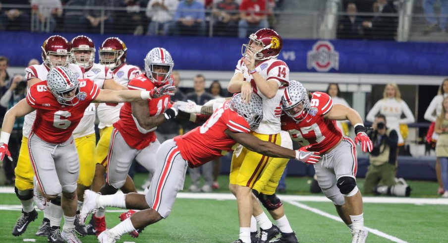 The Buckeye "Rushmen" got up close and personal with Sam Darnold all night in the Cotton Bowl.