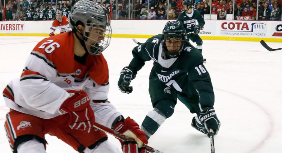 Buckeye captain Mason Jobst leads Ohio State into East Lansing for a B1G battle with Michigan State.