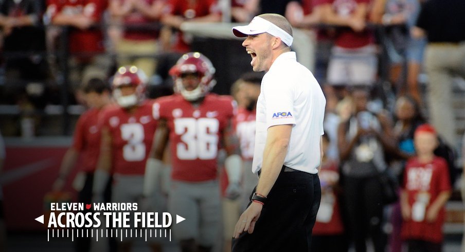 New Ohio State assistant coach Alex Grinch will bring intensity to Columbus, according to Washington State beat writer Stefanie Loh.