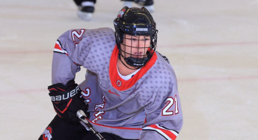 Buckeye rookie Liz Schepers helped Ohio State women's hockey knock off Minnesota.