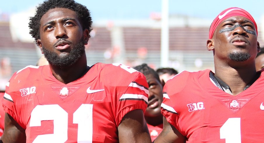 Parris Campbell and Johnnie Dixon