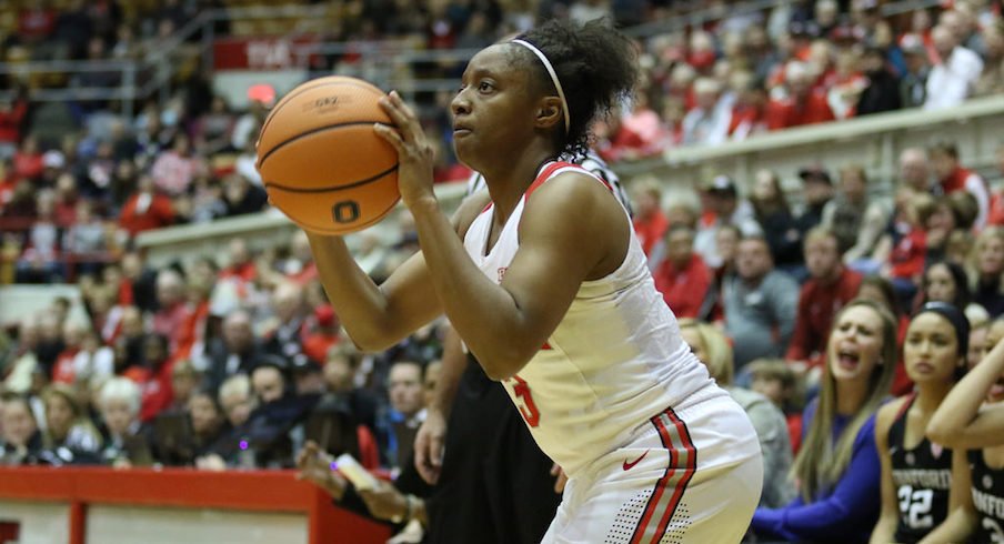 Kelsey Mitchell owns the all-time three-point scoring record.