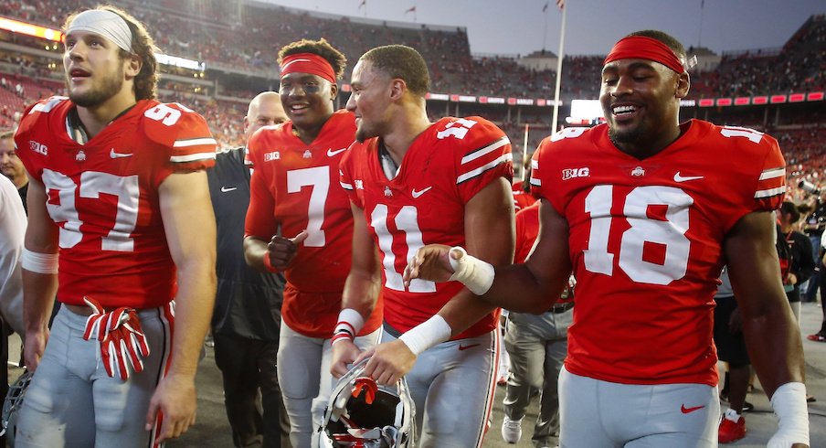 Nick Bosa (97), Dwayne Haskins (7), Austin Mack (11) and Jonathon Cooper (18) could all play big roles for Ohio State in 2018.