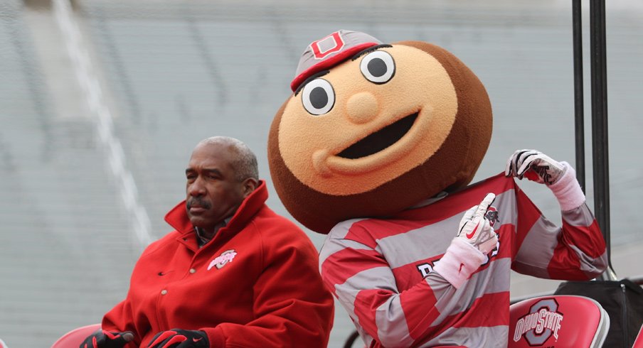 Gene Smith and Brutus Buckeye