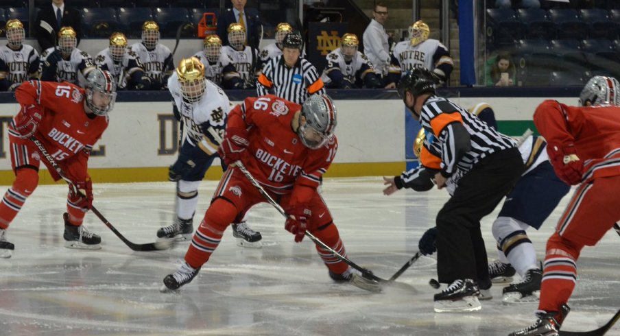 Freddy Gerard, Matt Weis, Tanner Laczynski, and the Ohio State Buckeyes square off against No. 1 Notre Dame.