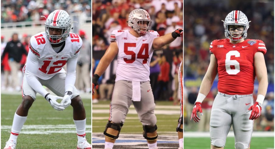 Denzel Ward, Billy Price and Sam Hubbard