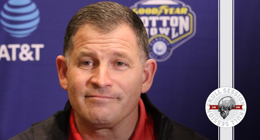 Greg Schiano laughs at the wage of the February 15 2018 Skull Session