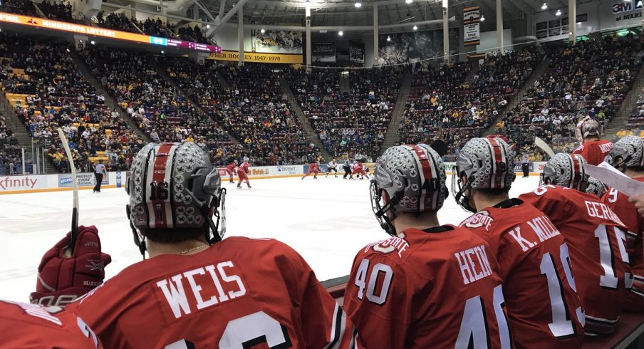 The Buckeyes tied the Gophers, 1-1, in a game at Minnesota. Then took the shootout win.