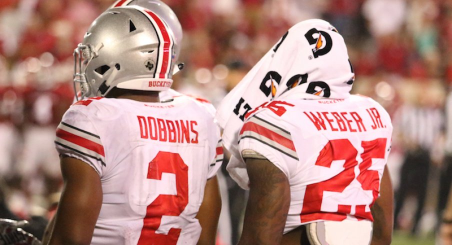 J.K. Dobbins and Mike Weber headline Ohio State's running backs.