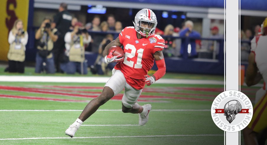 Parris Campbell dashes to the March 5th 2018 Skull Session