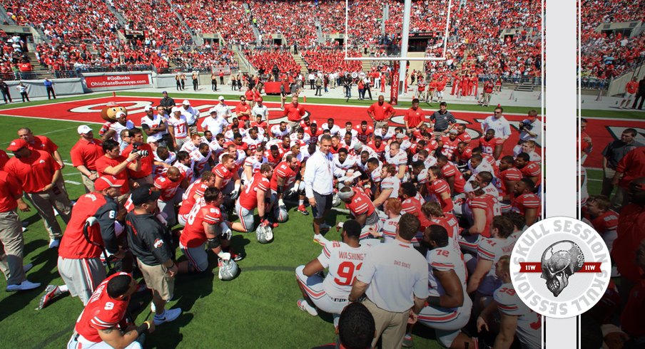 Urban Meyer addresses the March 6th 2018 Skull Session.