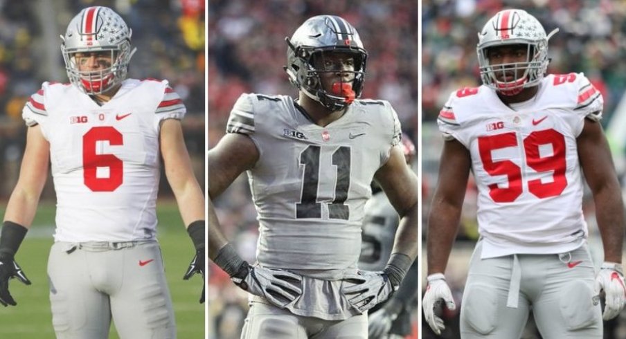Sam Hubbard, Jalyn Holmes and Tyquan Lewis accounted for nearly 36% of Ohio State's 2017 sack total.