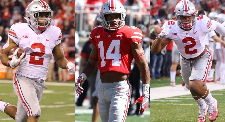 J.K. Dobbins, Isaiah Pryor and Chase Young