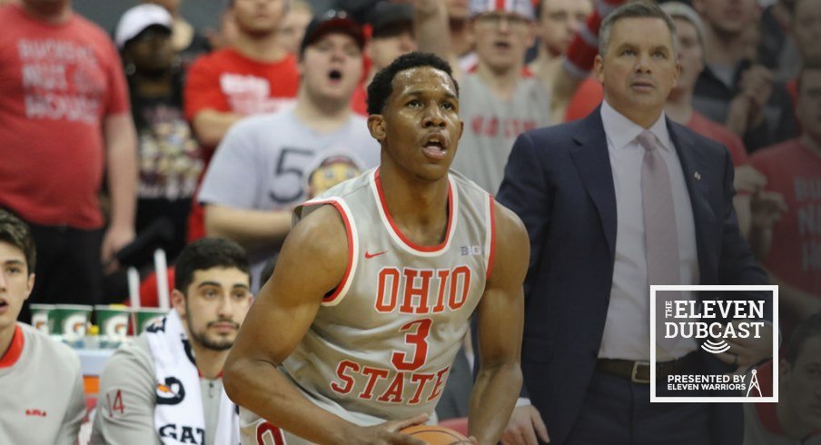 Ohio State men's basketball player CJ Jackson and coach Chris Holtmann