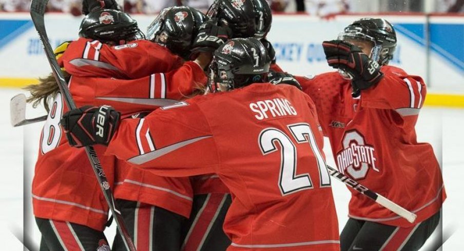 The Ohio State Buckeyes defeat Boston College and advance to their first-ever NCAA Frozen Four.