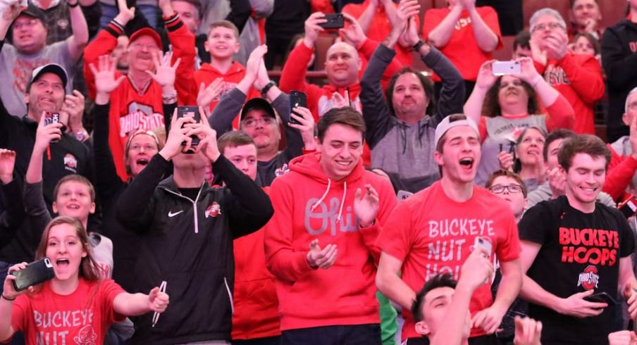 Ohio State fans at the Schottenstein Center