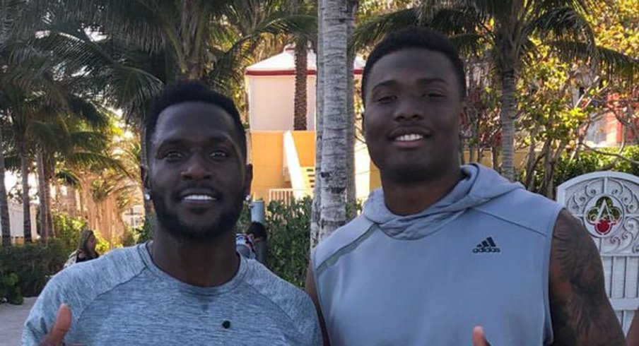 Antonio Brown and Dwayne Haskins