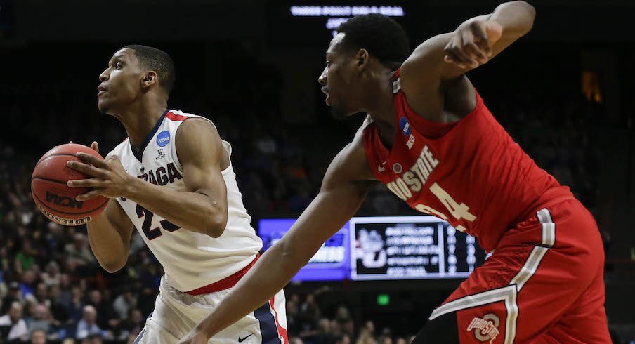 Andre Wesson getting beat on defense by Gonzaga's Zach Norvell Jr.