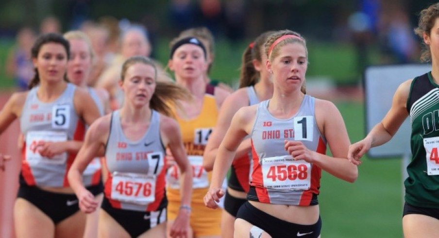 Women's track competes at the Black and Gold Challenge 