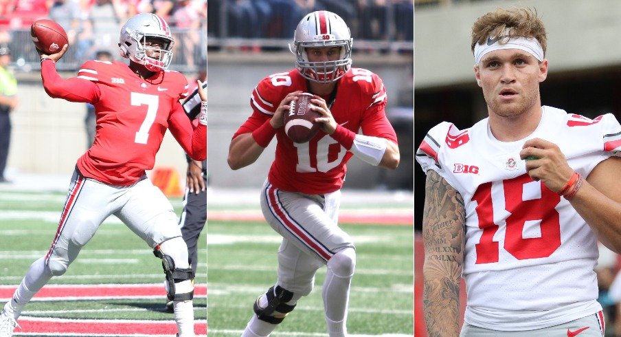 Dwayne Haskins, Joe Burrow and Tate Martell