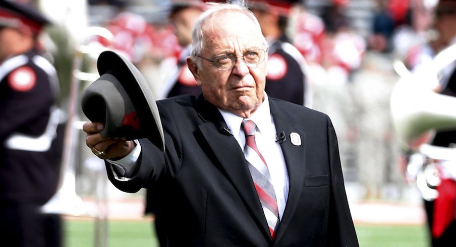 Earle Bruce before Ohio State's game against Rutgers in 2016.