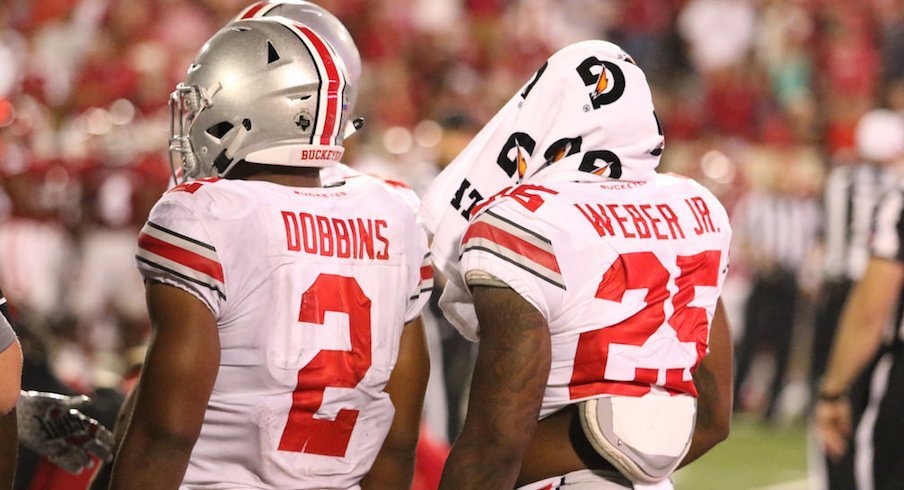 J.K. Dobbins and Mike Weber give Urban Meyer an elite 1-2 punch at tailback.