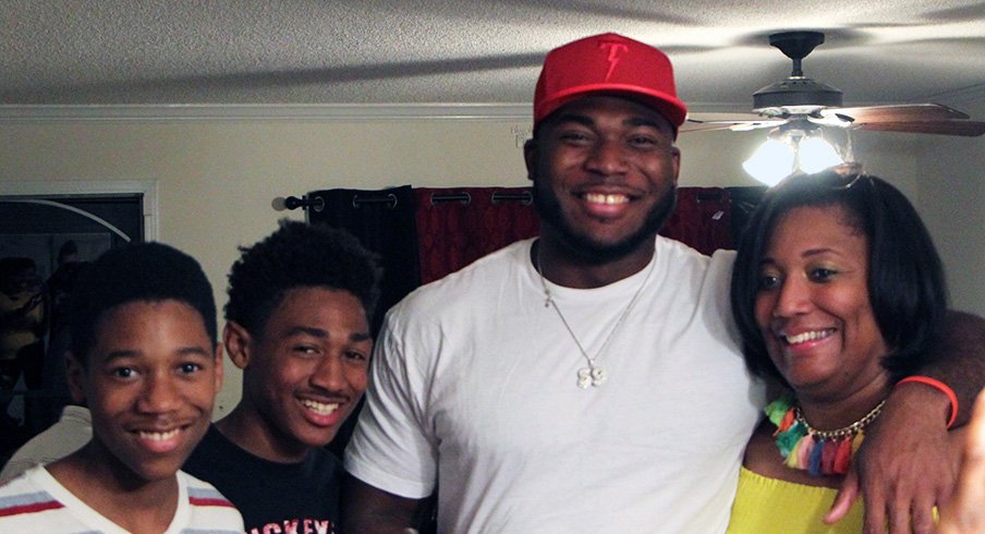 Tyquan Lewis and family at home for the NFL Draft