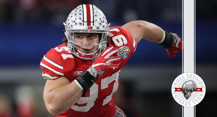 Nick Bosa sacks the May 1 2018 Skull Session