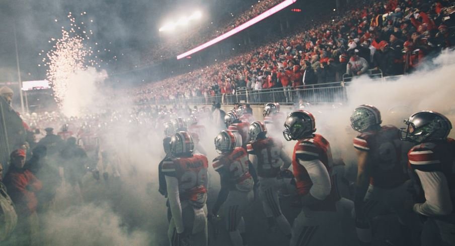 The Buckeyes head out of the tunnel at Ohio Stadium