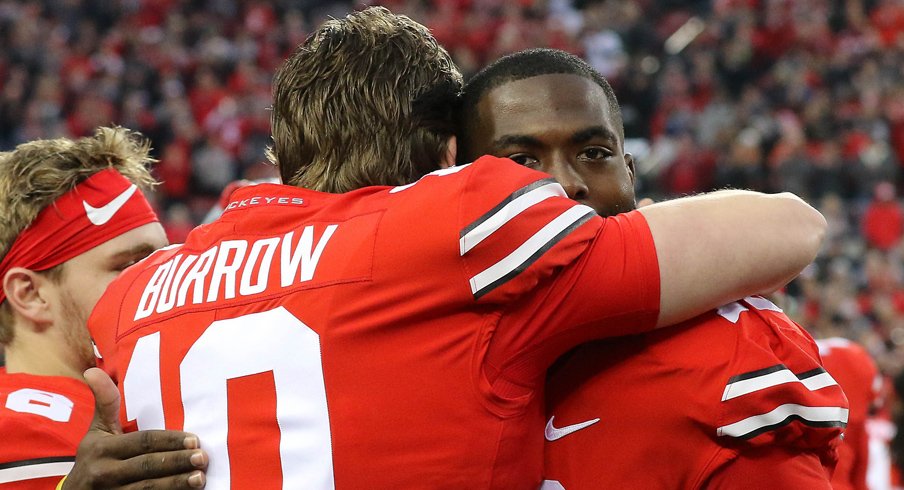 Joe Burrow and J.T. Barrett on Senior Day