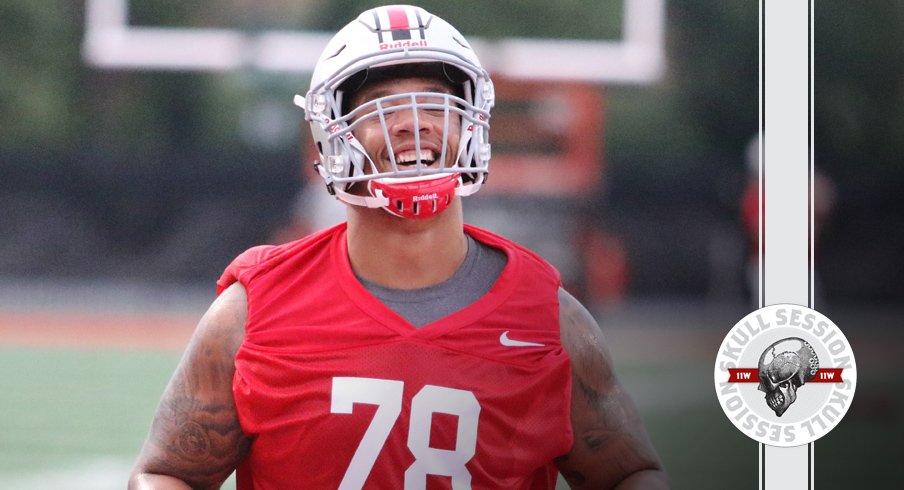 Demetrius Knox smiles at the May 30 2018 Skull Session