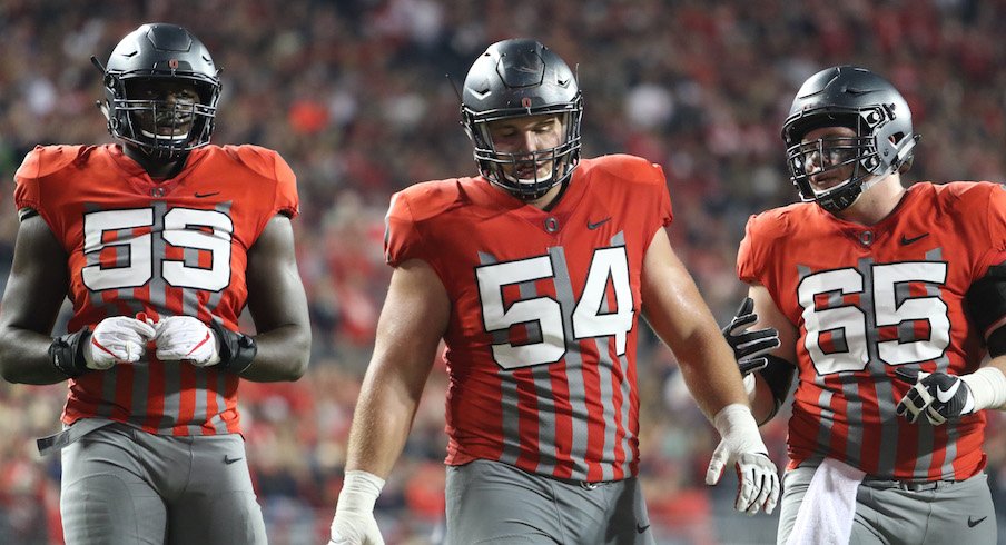 Isaiah Prince, Billy Price and Pat Elflein