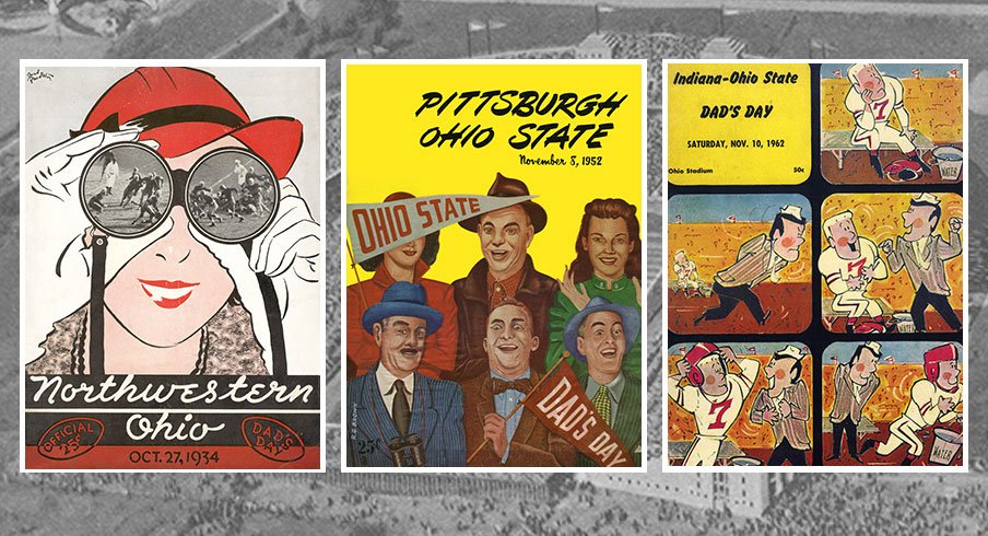 Dad's Day game program covers throughout Ohio State football history