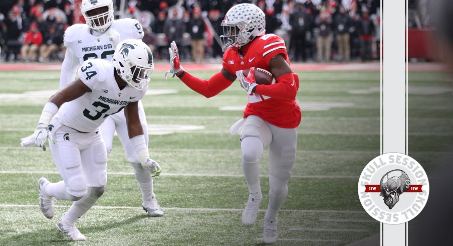 Parris Campbell stiff-arms the June 19 2018 Skull Session