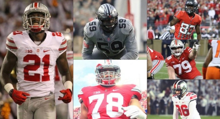 Parris Campbell, Isaiah Prince, Demetrius Knox, Terry McLaurin, Brady Taylor and Sean Nuernberger lead Ohio State's senior class.