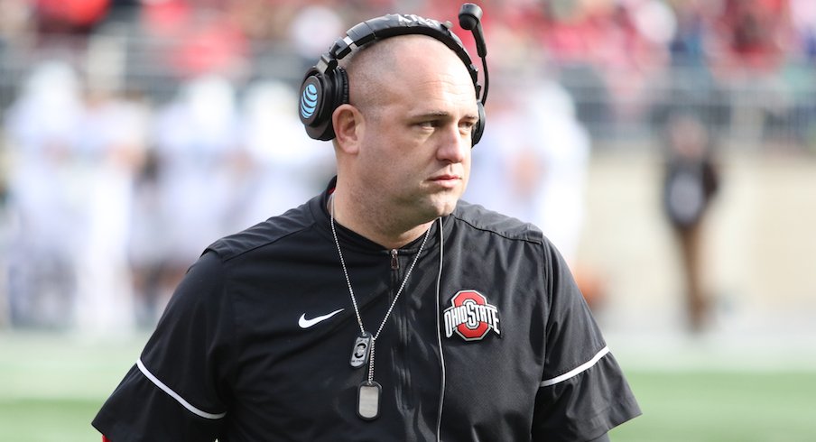 Zach Smith coaching during the 2017 season.