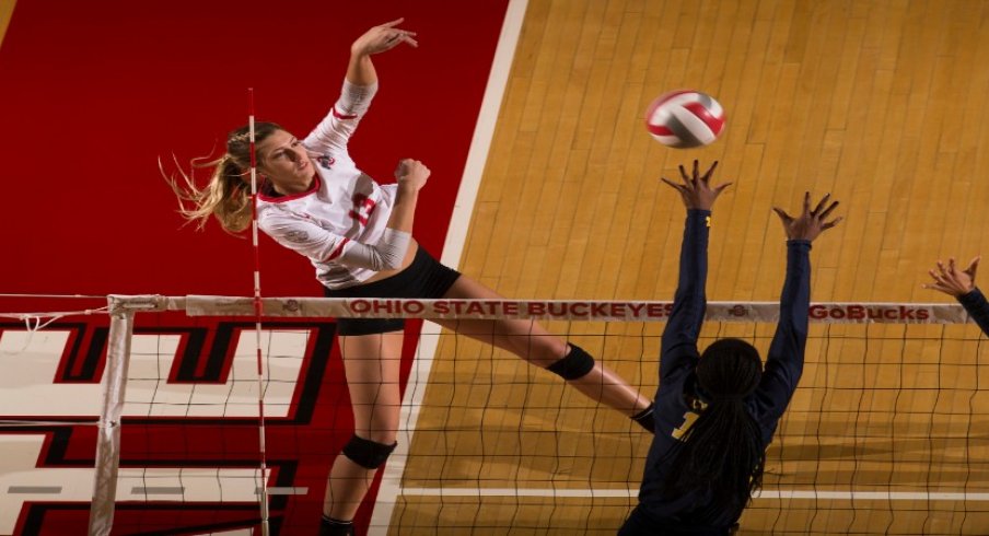 Ohio State's Madison Smeathers, a junior middle blocker, will contribute for the Buckeyes this fall.