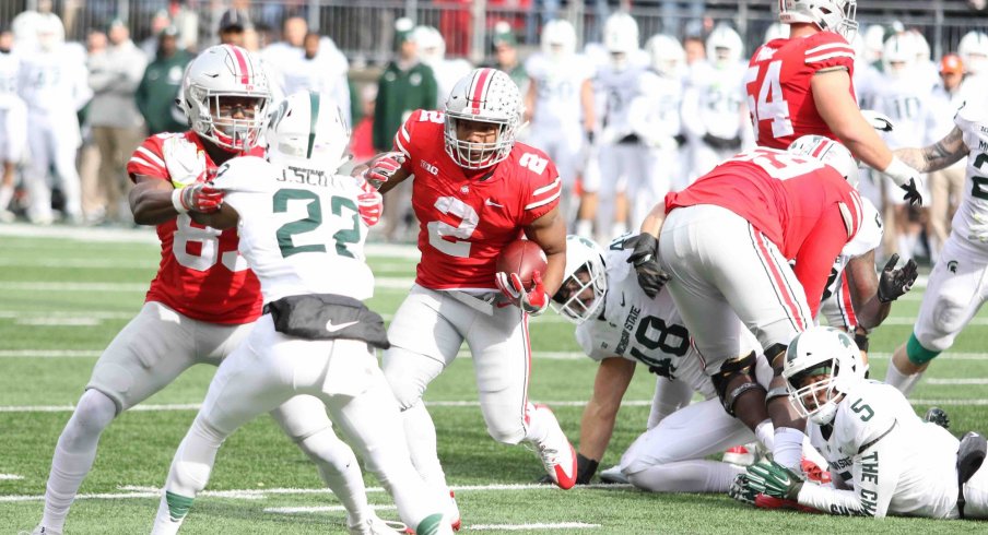 J.K. Dobbins should receive plenty of carries in Ohio State's run-centric offense this fall.