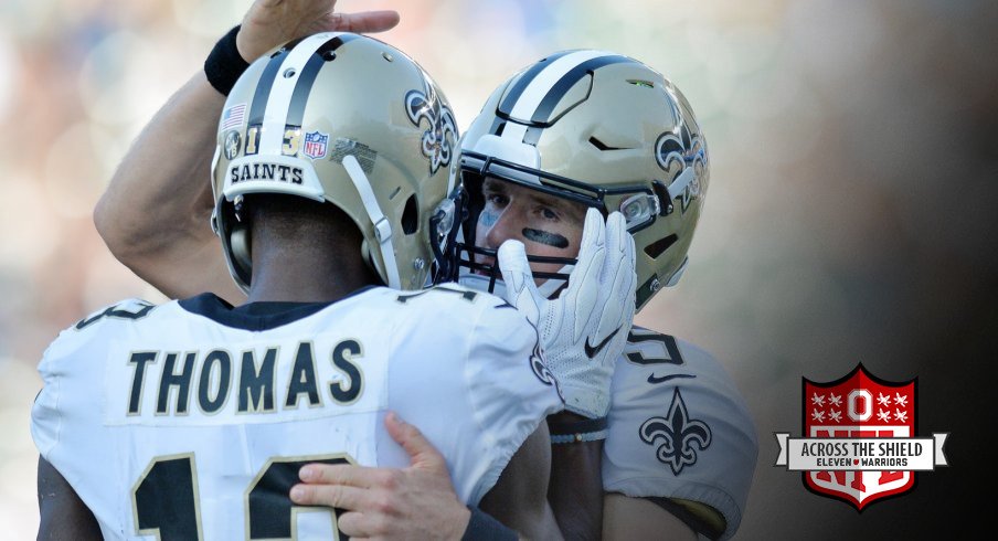 Michael Thomas and Drew Brees