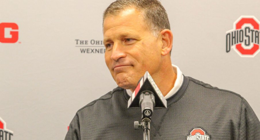 Defensive coordinator Greg Schiano addressed the media Monday afternoon at the Woody Hayes Athletic Center.